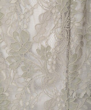 YECCA VECCA レース切替フレアドレス Khaki