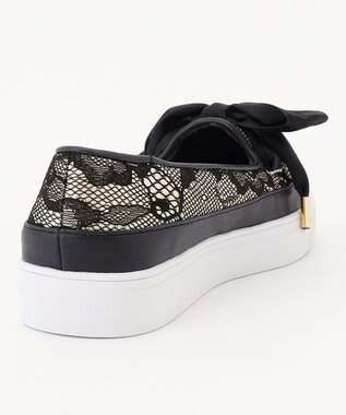 TOCCA LACE UP SLIPON SNEAKERS スニーカー ブラック（レース）系