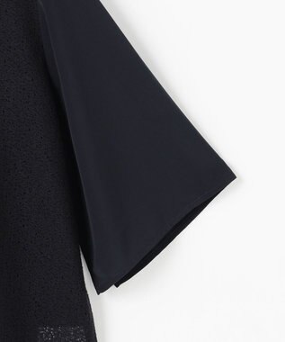 自由区 S テクスチャージャージーレーシー カットソー ネイビー