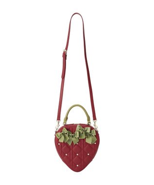 Maison de FLEUR いちごショルダーバッグ Red