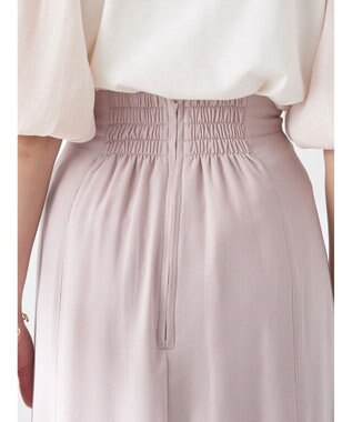 earth music&ecology バイカラーラッフルヘムスカート Pink Beige