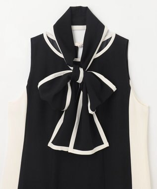 GRACE CONTINENTAL バイカラーフレームドレス ブラック