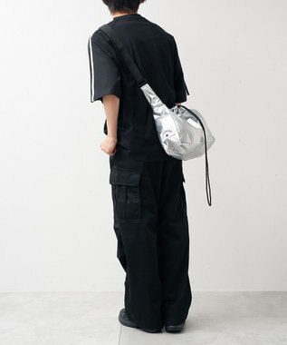 WEGO 【CONVERSE/ユニセックス着用ITEM】別注CONVERSEドローコードショルダーバッグ シルバー