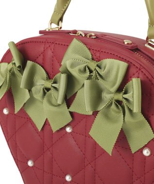 Maison de FLEUR いちごショルダーバッグ Red