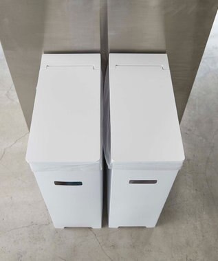 tower スリム蓋付きゴミ箱 タワー 2個組 ホワイト ホワイト