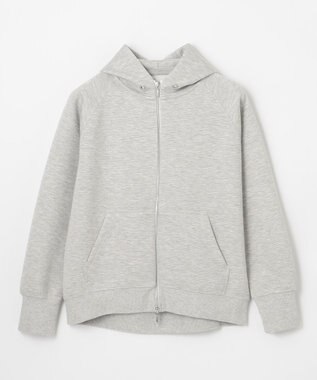 ANY L ラメダンボールダブルジップパーカー ライトグレー