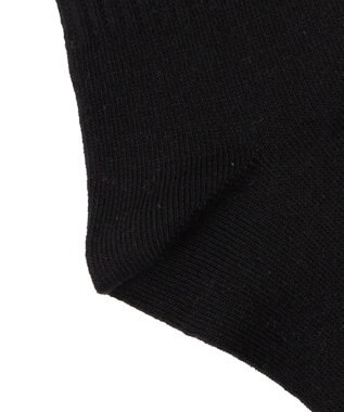 WEGO ラインモコイヌ刺繍クルーソックス ブラック