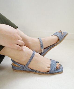 Pointer 日本製 本革バックストラップサンダル デニム