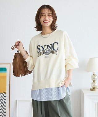 Green Parks ノースリーブドッキングホワイトインナー Stripe