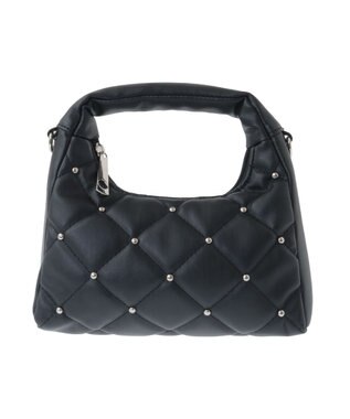 earth music&ecology スタッズキルトバッグ Black