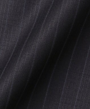 23区 【セットアップ対応】ファインネスウール フレア スカート ネイビー系ストライプ