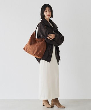 russet ナイロンジャガード2WAYショルダーバッグ(CE-1622) Camel/Gray