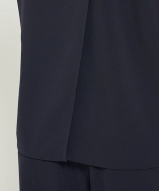 uncrave クールタッチツイル スリットブラウス ダークネイビー