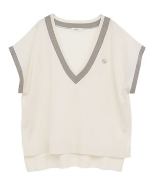 earth music&ecology チルデンライクベスト Ivory