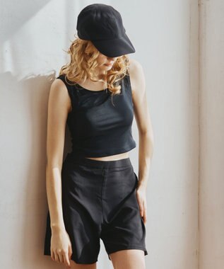 San-ai Resort（三愛水着楽園） 【WEB限定】5点セット キャップ付きUVカットタンキニ+ティアードラッシュセット水着【BeachQueen(ビーチクイーン）】 ベージュ