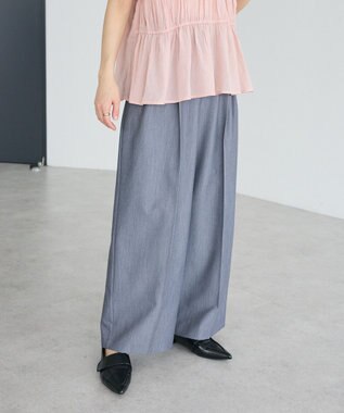 CRAFT STANDARD BOUTIQUE タックイージーワイドパンツ Gray Mixture