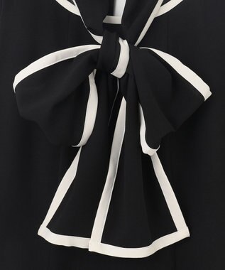 GRACE CONTINENTAL バイカラーフレームドレス ブラック