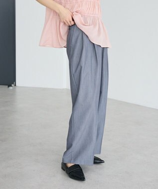 CRAFT STANDARD BOUTIQUE タックイージーワイドパンツ Gray Mixture