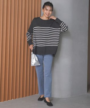 UNFILO ストレッチコーデュロイ スリムパンツ サックス