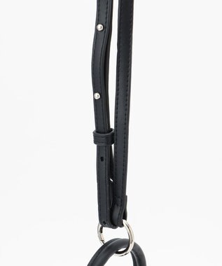 ICB 【人気のためさらに新色追加・全5色展開】 3ピースチャームバッグ ブラック×千鳥柄