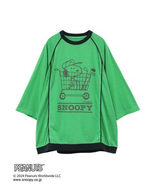 CRAFT STANDARD BOUTIQUE 【ユニセックス】PEANUTS/スヌーピー 切り替えTシャツ Green