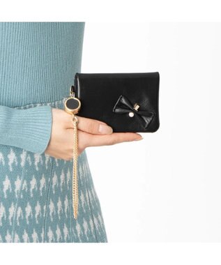 LANVIN en Bleu ペアル 2面パスケース ブラック