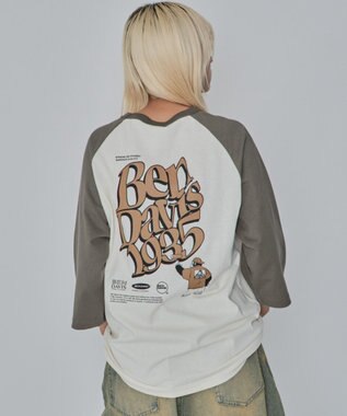 WEGO 【ユニセックス着用ITEM/MLサイズ展開】別注BENDAVISグラフィックラグランT（7S） ホワイトアイボリー