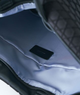 MIYABIYA LAQUOH【撥水加工】篭目柄エンボスボンディング スリム２WAYトート ブラック