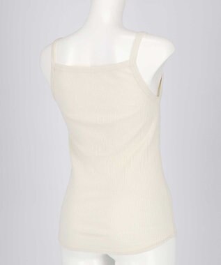une nana cool 綿100% リブ編みコットン キャミソール BE