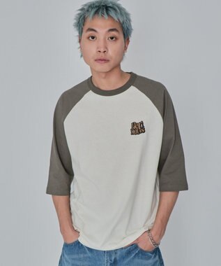 WEGO 【ユニセックス着用ITEM/MLサイズ展開】別注BENDAVISグラフィックラグランT（7S） ホワイトアイボリー