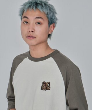 WEGO 【ユニセックス着用ITEM/MLサイズ展開】別注BENDAVISグラフィックラグランT（7S） ホワイトアイボリー