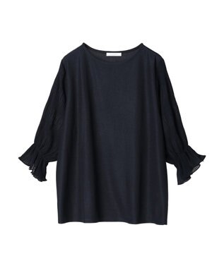 Green Parks マジョリカドッキング７分袖プルオーバー Navy