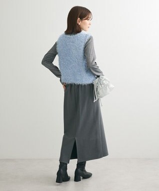 Green Parks あったからくスレ　フロントＺＩＰスカートⅡ Gray Mixture