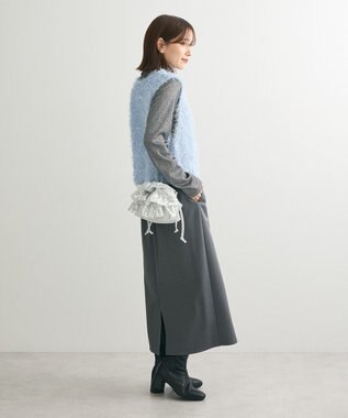 Green Parks あったからくスレ　フロントＺＩＰスカートⅡ Gray Mixture