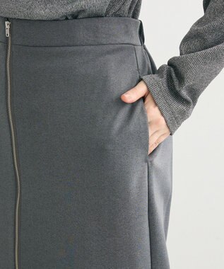Green Parks あったからくスレ　フロントＺＩＰスカートⅡ Gray Mixture