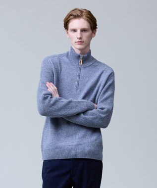 ウール×カシミヤの上質素材【Cash Lamb's Wool】ハーフジップ ニット_25年モデル