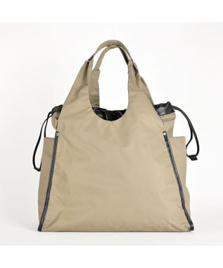 Y'SACCS ドローストリング×シープレザー　トート グレージュ