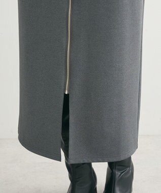 Green Parks あったからくスレ　フロントＺＩＰスカートⅡ Gray Mixture