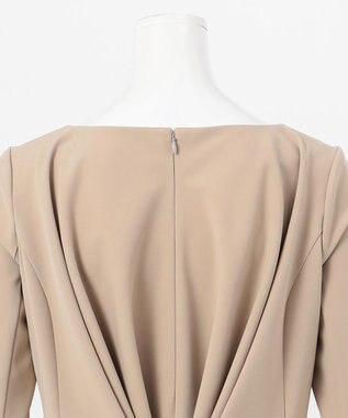 23区 【エステータ】コットンダブルクロス ハーフスリーブワンピース グレージュ系