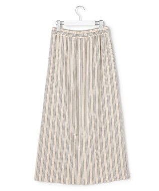 J.PRESS YORK STREET 【WOMEN】リネンストライプ スカート アイボリー系1