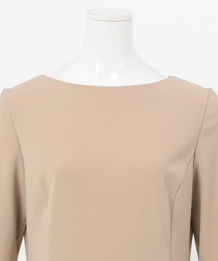 23区 【エステータ】コットンダブルクロス ハーフスリーブワンピース グレージュ系