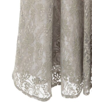 YECCA VECCA レース切替フレアドレス Khaki