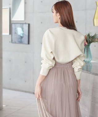 Tiaclasse 【洗える】クロップドニットボレロ アイボリー