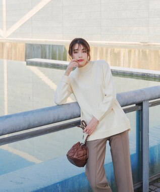 Tiaclasse 【洗える】重ね着風ニットトップス エクリュ