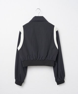 WEGO ナイロン切替ショートスタジャン ブラック