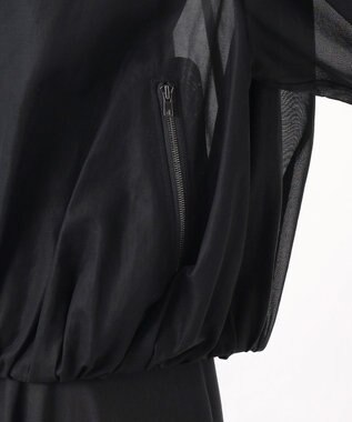 23区 【エステータ】コットンオーガンジー ブルゾン ブラック系