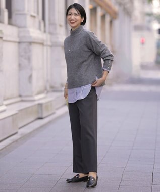 J.PRESS LADIES S エステネージュストライプ シャツ ブラウス ネイビーストライプ系