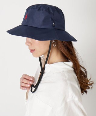 MOONBAT POLO RALPH LAUREN 刺繍 リップパラソルハット ネイビーブルー