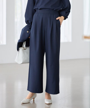 ANY L イージーケアライトストレッチワイドパンツ