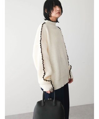 Green Parks ・Ｐｅｔｉｔ　Ｆｌｅｕｒ　ハイショクパイピングニット Off White